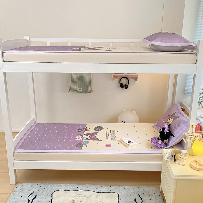 91家纺网 家纺一手货源 找家纺 蓝邻家纺 2025新款学生专用印花冰藤席 可爱库洛米