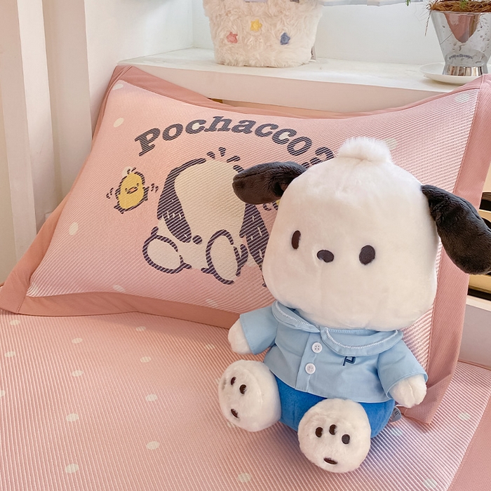 91家纺网 家纺一手货源 找家纺 蓝邻家纺 2025新款学生专用印花冰藤席 萌萌帕恰狗