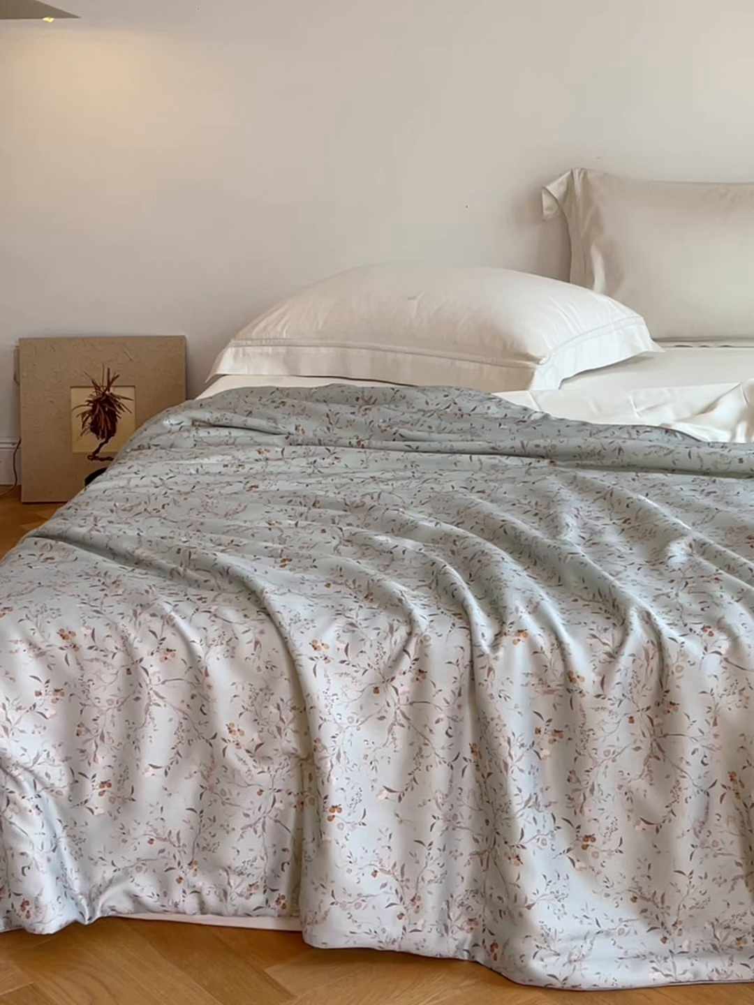 91家纺网 家纺一手货源 找家纺 禾时 2025新款60支奥地利进口兰精天丝数码印花夏被空调被夏凉被薄被子 慕莎-绿