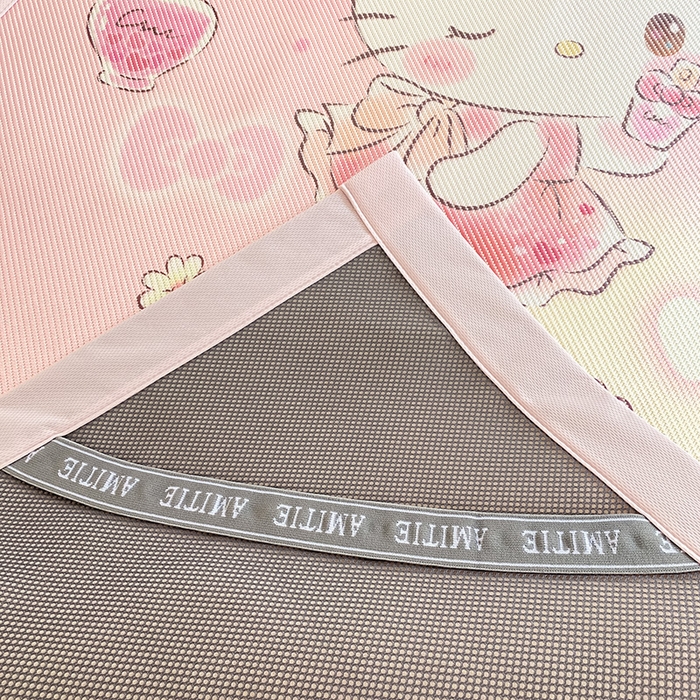 91家纺网 家纺一手货源 找家纺 蓝邻家纺 2025新款学生专用印花冰藤席 梦幻kitty猫