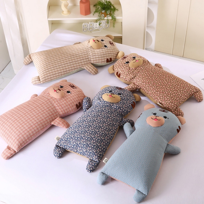 91家纺网 家纺一手货源 找家纺 （总）蔻眠 小虎牙-全棉卡通荞麦枕儿童学生成人护颈枕芯