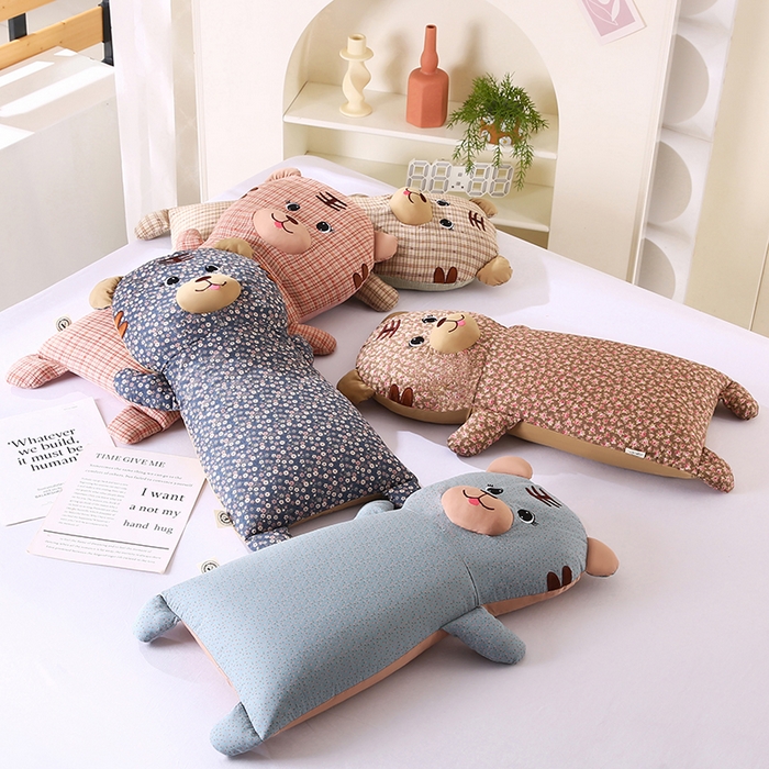 蔻眠 小虎牙-全棉卡通荞麦枕儿童学生成人护颈枕芯 主图