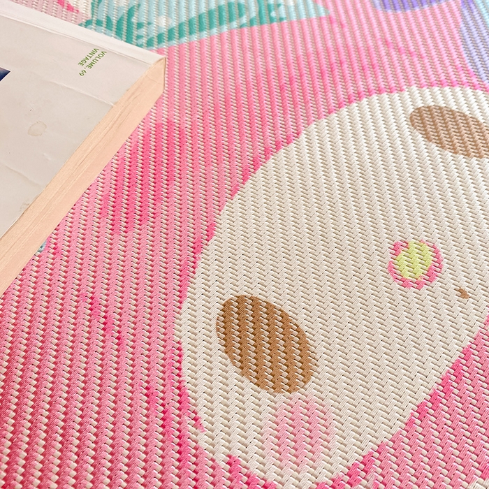 91家纺网 家纺一手货源 找家纺 蓝邻家纺 2025新款学生专用印花冰藤席 魔法美乐蒂