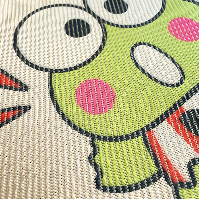 91家纺网 家纺一手货源 找家纺 蓝邻家纺 2025新款学生专用印花冰藤席 派对三眼蛙