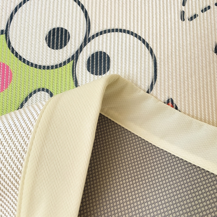 91家纺网 家纺一手货源 找家纺 蓝邻家纺 2025新款学生专用印花冰藤席 派对三眼蛙