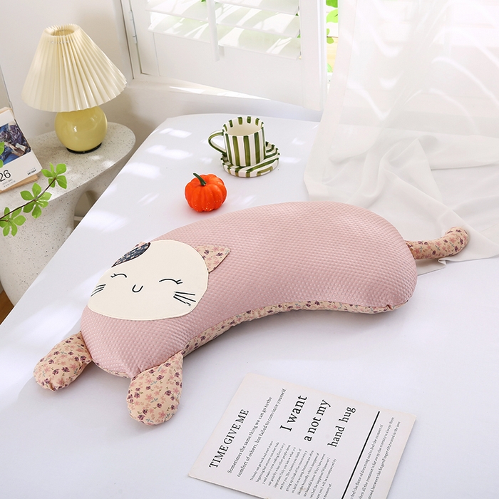 91家纺网 家纺一手货源 找家纺 （总）蔻眠 2025可爱猫-凉感丝荞麦护颈枕头儿童卡通枕芯