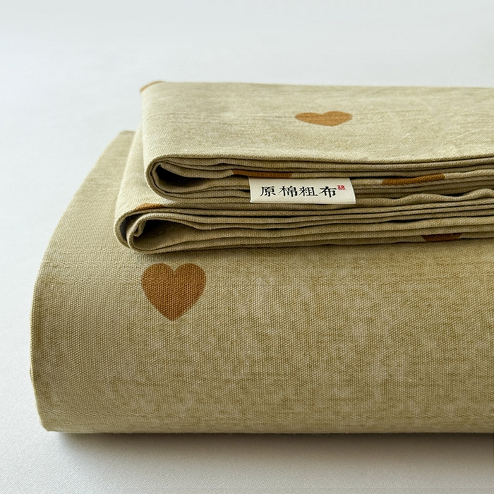 91家纺网 家纺一手货源 找家纺 （总）红日子纺织品 2025新款直播热卖原棉提花锻条老粗布印花床单三件套