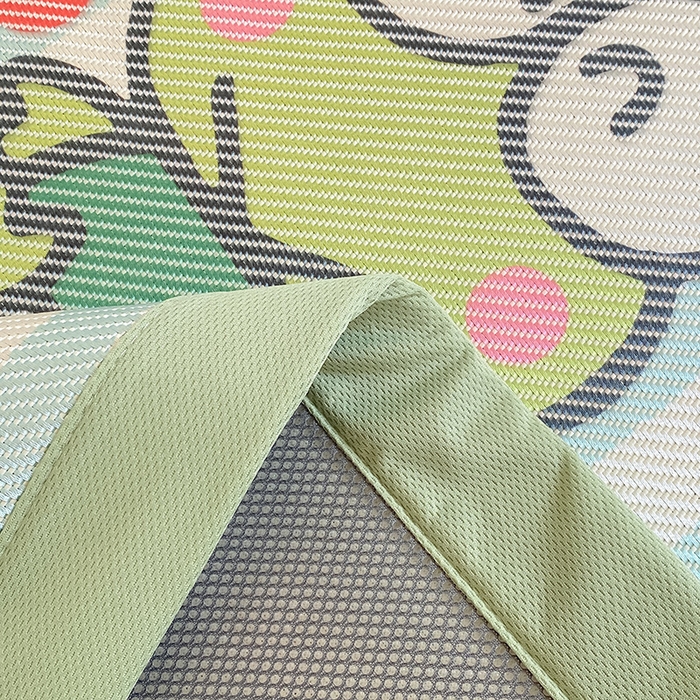 91家纺网 家纺一手货源 找家纺 蓝邻家纺 2025新款学生专用印花冰藤席 三眼蛙