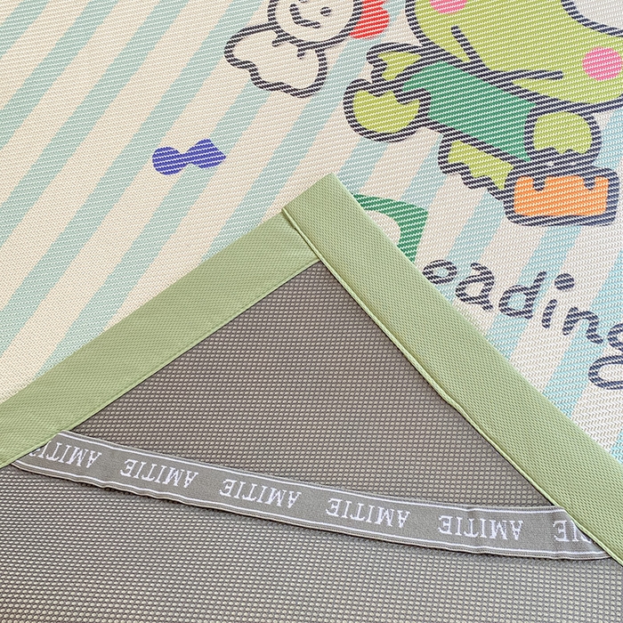 91家纺网 家纺一手货源 找家纺 蓝邻家纺 2025新款学生专用印花冰藤席 三眼蛙