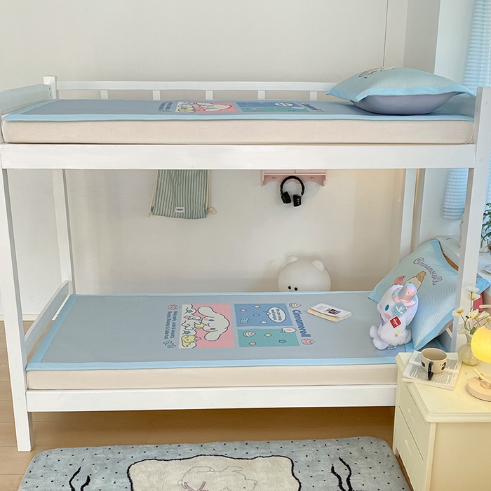 91家纺网 家纺一手货源 找家纺 蓝邻家纺 2025新款学生专用印花冰藤席 淘气大耳狗