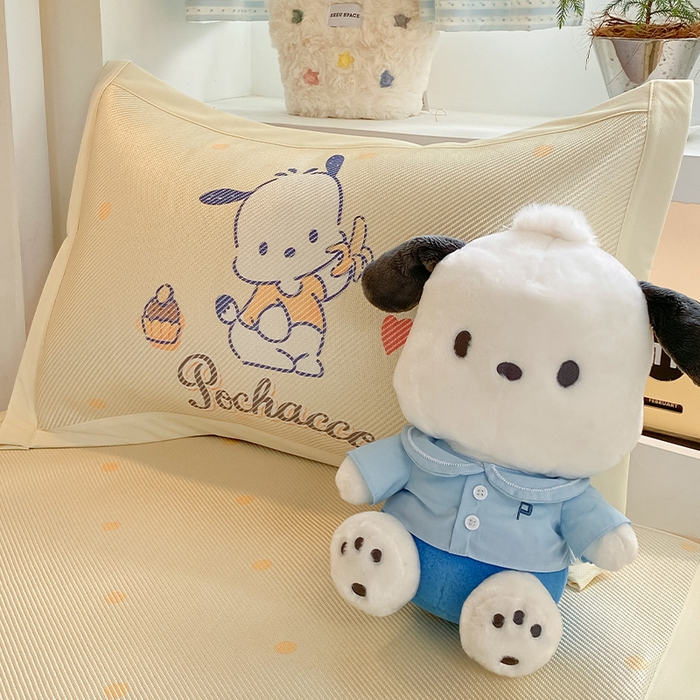 91家纺网 家纺一手货源 找家纺 蓝邻家纺 2025新款学生专用印花冰藤席 甜品帕恰狗