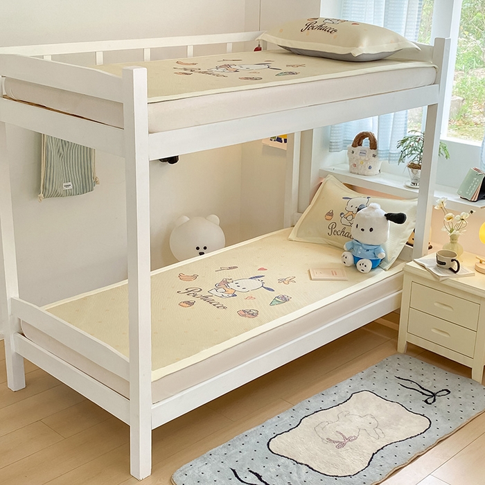 蓝邻家纺 2025新款学生专用印花冰藤席 甜品帕恰狗