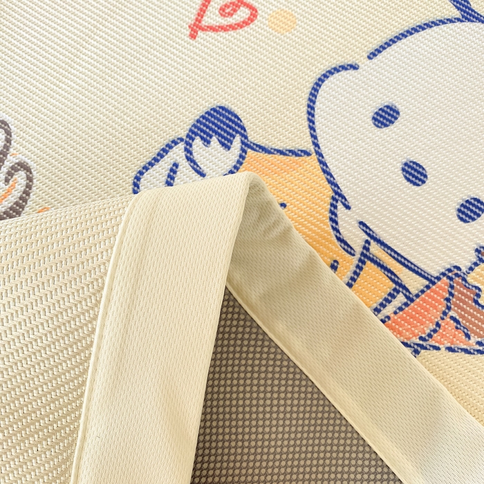 91家纺网 家纺一手货源 找家纺 蓝邻家纺 2025新款学生专用印花冰藤席 甜品帕恰狗