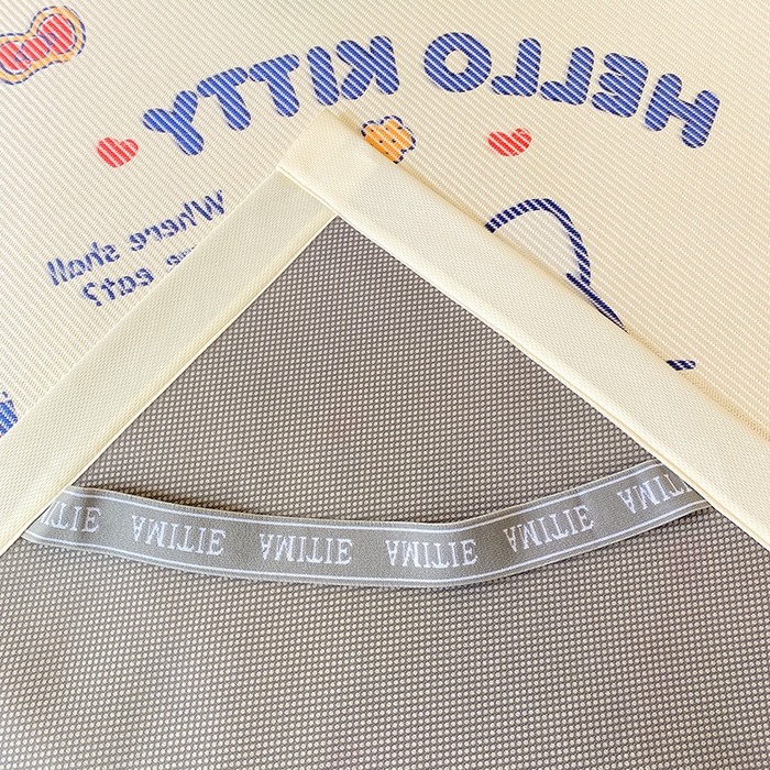 91家纺网 家纺一手货源 找家纺 蓝邻家纺 2025新款学生专用印花冰藤席 hellokitty