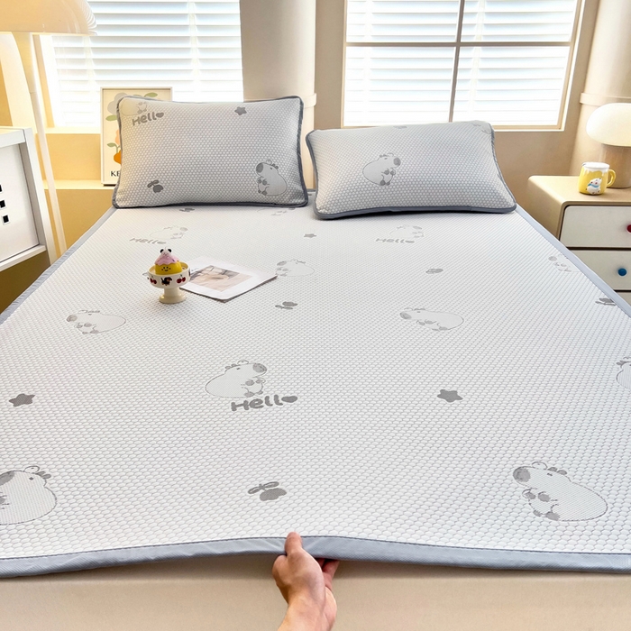 91家纺网 家纺一手货源 找家纺 （总）找底底家纺 2025新款直播A类冰豆豆软席可机洗空调席子凉席三件套