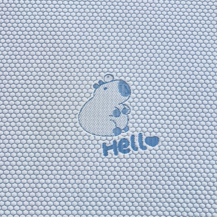 91家纺网 家纺一手货源 找家纺 找底底家纺 2025新款直播A类冰豆豆软席可机洗空调席子凉席三件套 卡皮巴拉-天蓝