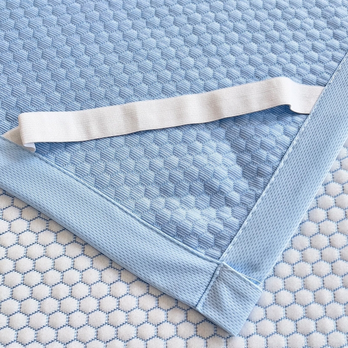 91家纺网 家纺一手货源 找家纺 找底底家纺 2025新款直播A类冰豆豆软席可机洗空调席子凉席三件套 卡皮巴拉-天蓝