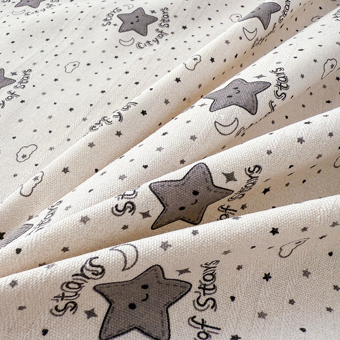 91家纺网 家纺一手货源 找家纺 红日子纺织品 2025新款直播热卖原棉提花锻条老粗布印花床单三件套 星晴