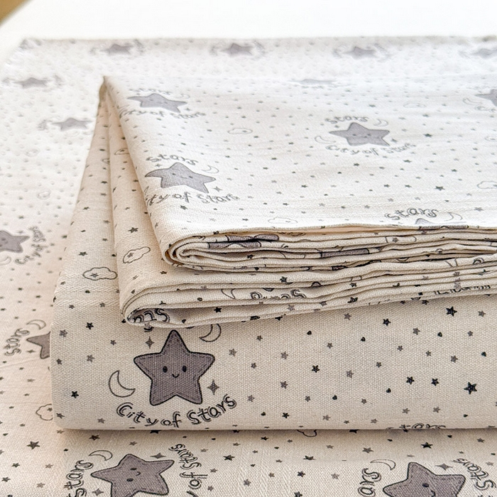 91家纺网 家纺一手货源 找家纺 红日子纺织品 2025新款直播热卖原棉提花锻条老粗布印花床单三件套 星晴