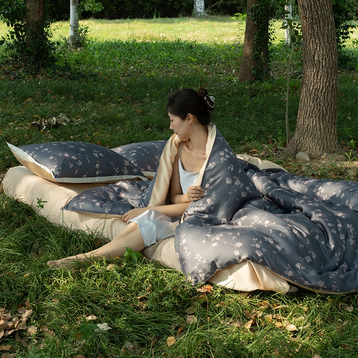 91家纺网 家纺一手货源 找家纺 （总）禾时 2025新款60S兰精天丝数码印花四件套