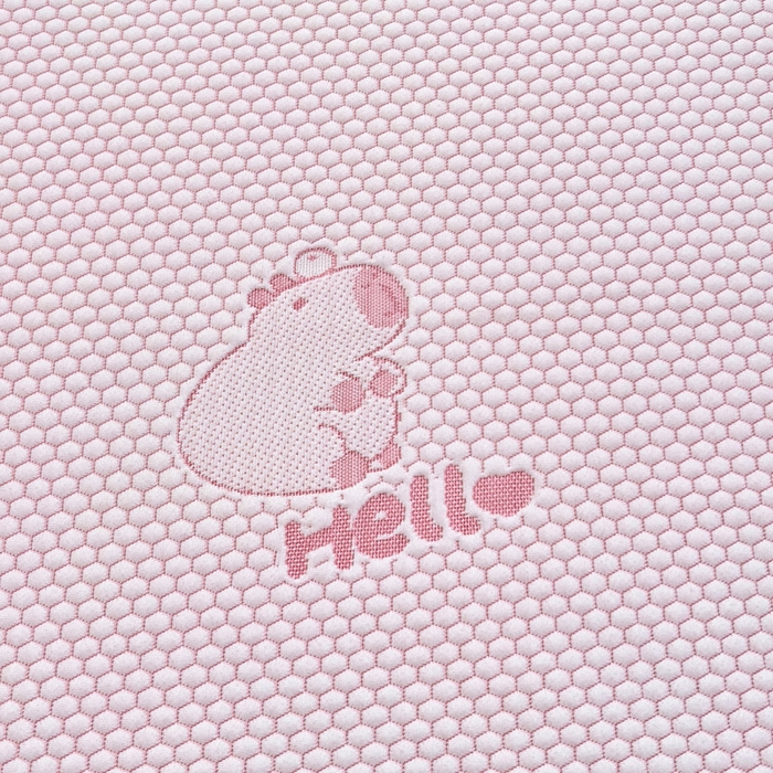 91家纺网 家纺一手货源 找家纺 找底底家纺 2025新款直播A类冰豆豆软席可机洗空调席子凉席三件套 卡皮巴拉-粉玉