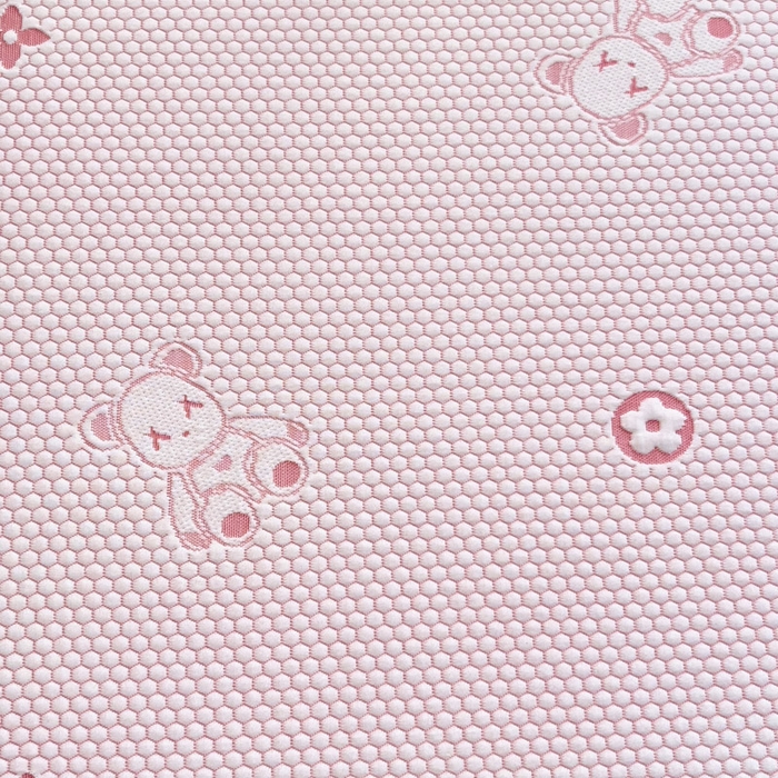 91家纺网 家纺一手货源 找家纺 找底底家纺 2025新款直播A类冰豆豆软席可机洗空调席子凉席三件套 暴力熊-粉玉