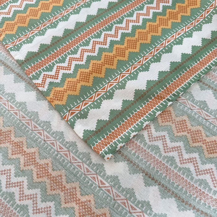 91家纺网 家纺一手货源 找家纺 红日子纺织品 2025新款直播热卖原棉提花锻条老粗布印花床单三件套 简爱