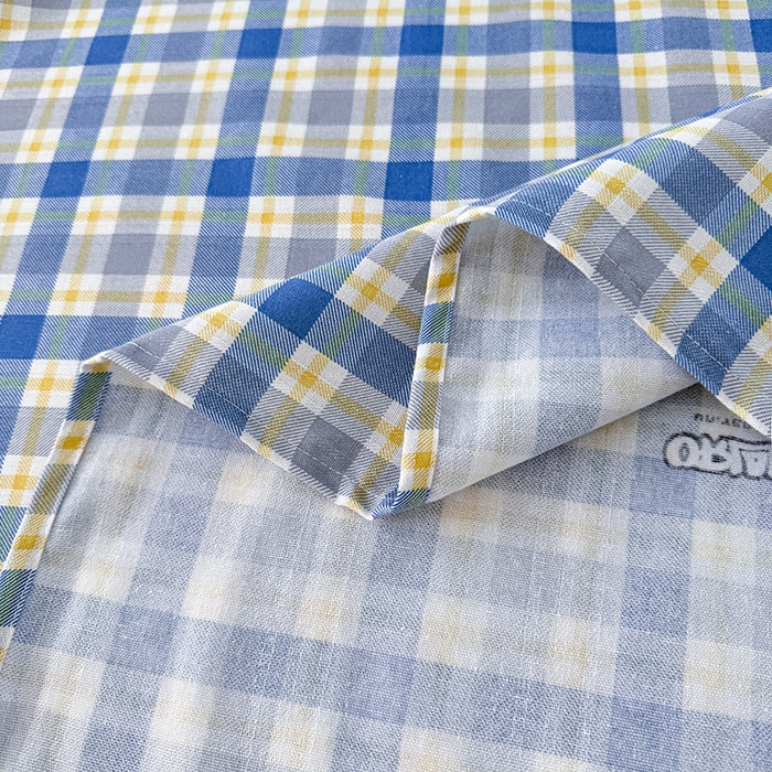 91家纺网 家纺一手货源 找家纺 红日子纺织品 2025新款直播热卖原棉提花锻条老粗布印花床单三件套 蓝格