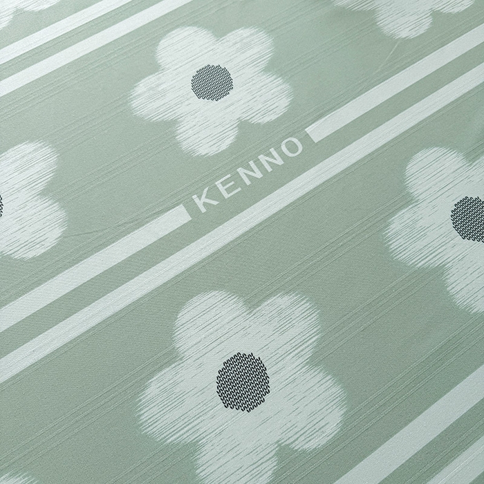 91家纺网 家纺一手货源 找家纺 红日子纺织品 2025新款直播热卖原棉提花锻条老粗布印花床单三件套 花颜-绿