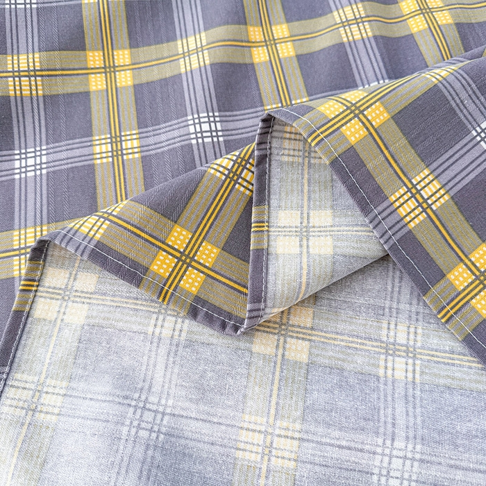 91家纺网 家纺一手货源 找家纺 红日子纺织品 2025新款直播热卖原棉提花锻条老粗布印花床单三件套 灰格