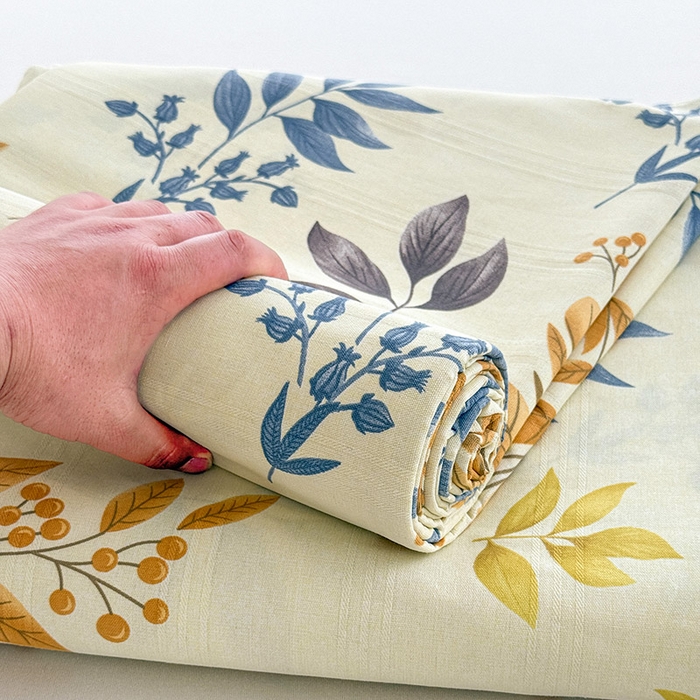 91家纺网 家纺一手货源 找家纺 红日子纺织品 2025新款直播热卖原棉提花锻条老粗布印花床单三件套 柳絮