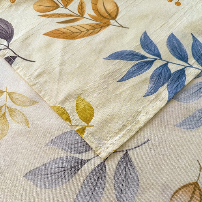 91家纺网 家纺一手货源 找家纺 红日子纺织品 2025新款直播热卖原棉提花锻条老粗布印花床单三件套 柳絮