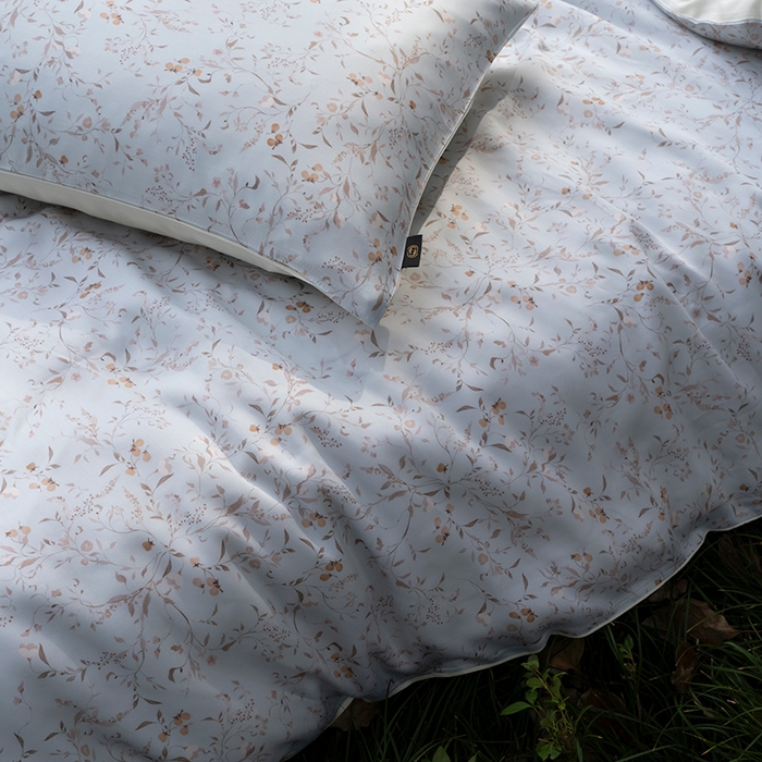 91家纺网 家纺一手货源 找家纺 禾时 2025新款60S兰精天丝数码印花四件套 慕沙-绿