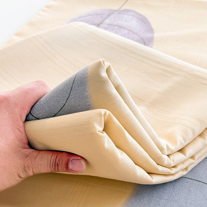 91家纺网 家纺一手货源 找家纺 红日子纺织品 2025新款直播热卖原棉提花锻条老粗布印花床单三件套 飘絮