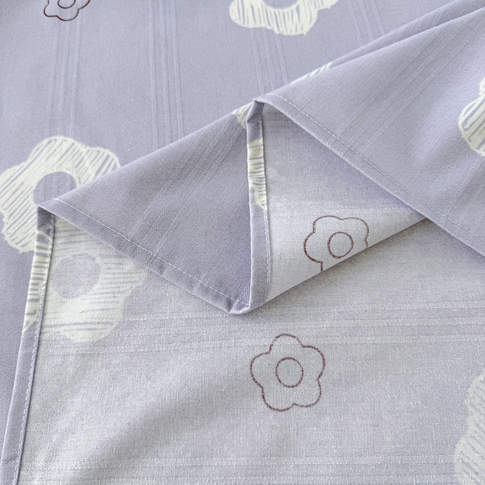 91家纺网 家纺一手货源 找家纺 红日子纺织品 2025新款直播热卖原棉提花锻条老粗布印花床单三件套 蜜桃甜心