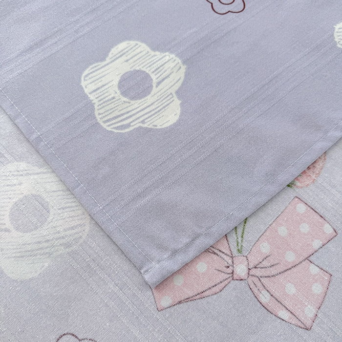 91家纺网 家纺一手货源 找家纺 红日子纺织品 2025新款直播热卖原棉提花锻条老粗布印花床单三件套 蜜桃甜心