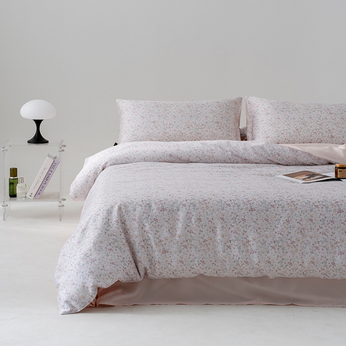 91家纺网 家纺一手货源 找家纺 禾时 2025新款60S兰精天丝数码印花四件套 薇薇安绵白