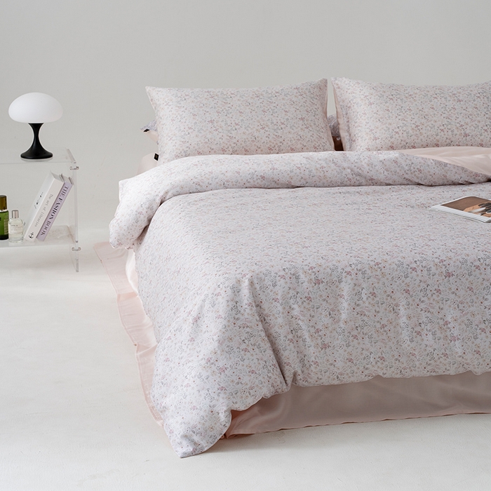 91家纺网 家纺一手货源 找家纺 禾时 2025新款60S兰精天丝数码印花四件套 薇薇安绵白