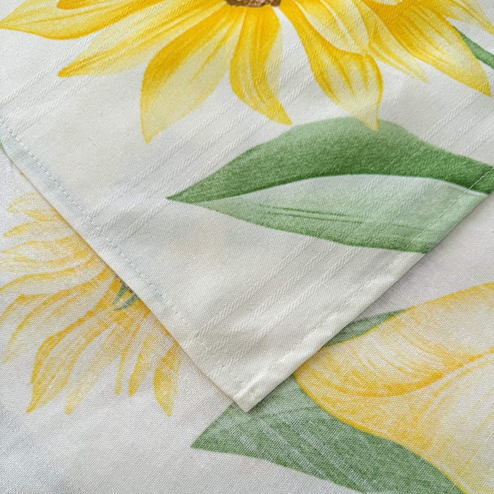 91家纺网 家纺一手货源 找家纺 红日子纺织品 2025新款直播热卖原棉提花锻条老粗布印花床单三件套 向阳花开