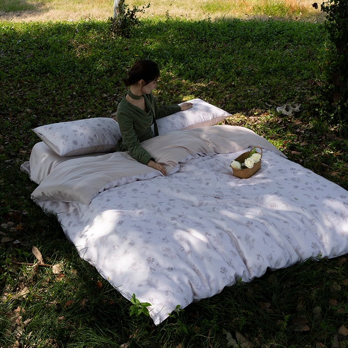 91家纺网 家纺一手货源 找家纺 禾时 2025新款60S兰精天丝数码印花四件套 知晓-玉