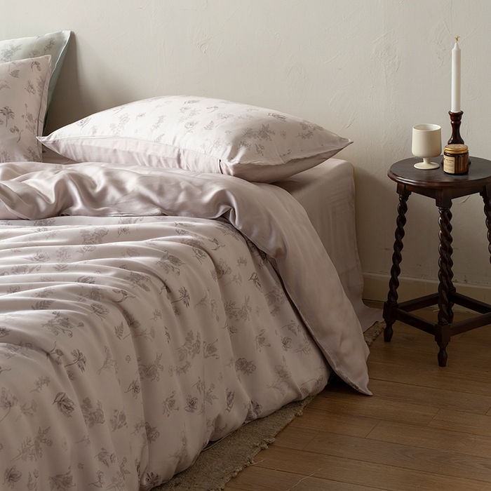 91家纺网 家纺一手货源 找家纺 禾时 2025新款60S兰精天丝数码印花四件套 知晓-玉