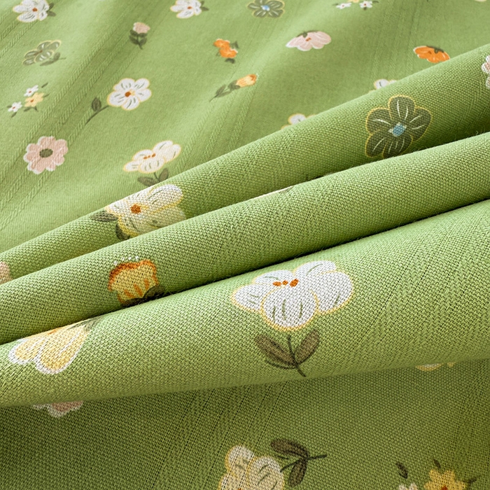 91家纺网 家纺一手货源 找家纺 红日子纺织品 2025新款直播热卖原棉提花锻条老粗布印花床单三件套 春暖花开