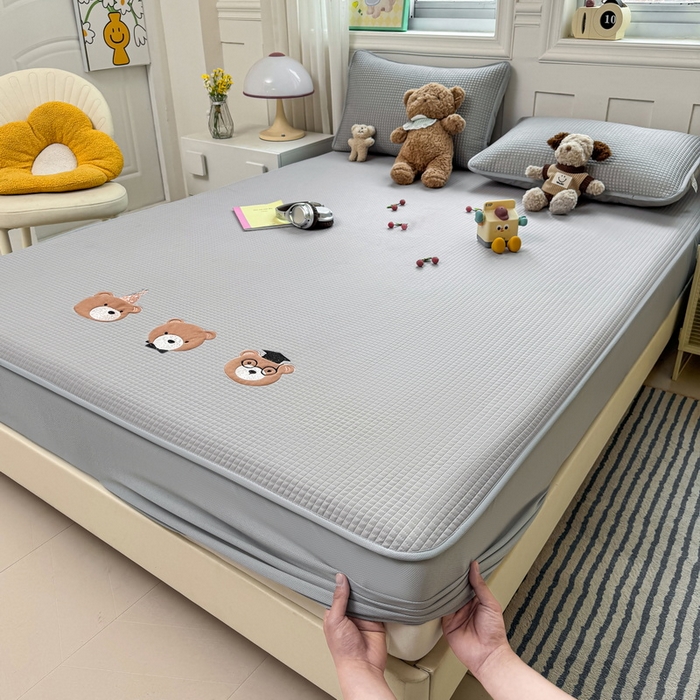 91家纺网 家纺一手货源 找家纺 （总）爱思凯家纺 2025新款【陪伴】PE凉感床笠款冰豆豆软席凉席席子-床笠款