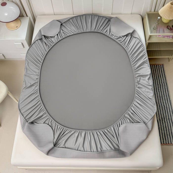 91家纺网 家纺一手货源 找家纺 （总）爱思凯家纺 2025新款【陪伴】PE凉感床笠款冰豆豆软席凉席席子-床笠款