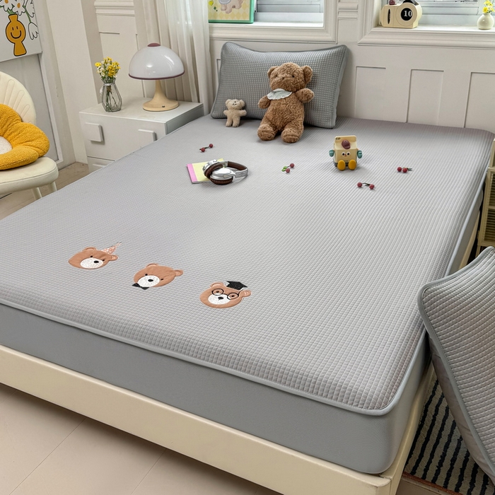 91家纺网 家纺一手货源 找家纺 （总）爱思凯家纺 2025新款【陪伴】PE凉感床笠款冰豆豆软席凉席席子-床笠款