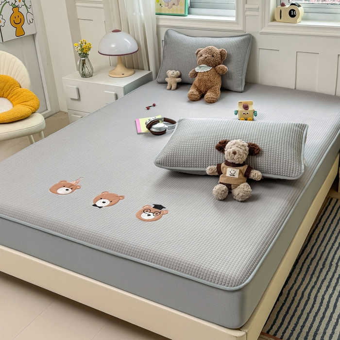 91家纺网 家纺一手货源 找家纺 （总）爱思凯家纺 2025新款【陪伴】PE凉感床笠款冰豆豆软席凉席席子-床笠款