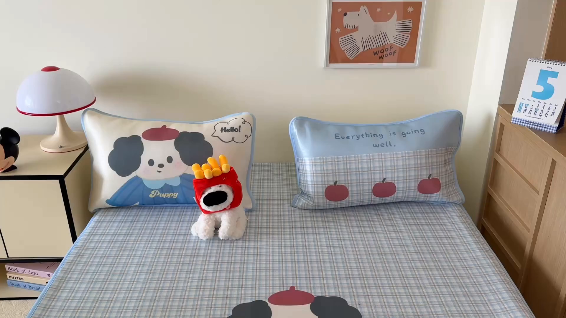 91家纺网 家纺一手货源 找家纺 美乐迪家纺 2025新款碳光凉感丝冰丝凉席席子 卡通小狗