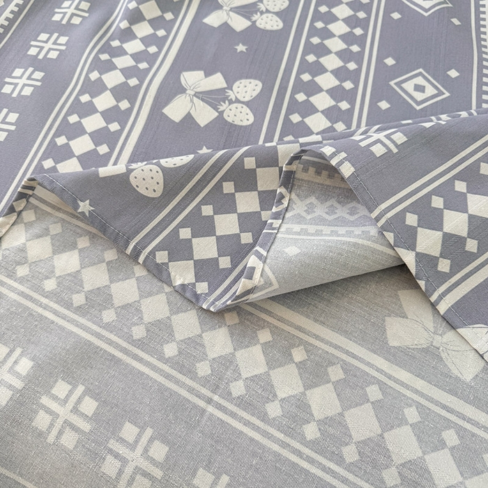 91家纺网 家纺一手货源 找家纺 红日子纺织品 2025新款直播热卖原棉提花锻条老粗布印花床单三件套 格子铺