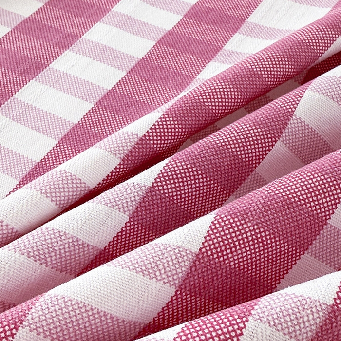 91家纺网 家纺一手货源 找家纺 红日子纺织品 2025新款直播热卖原棉提花锻条老粗布印花床单三件套 格调-粉