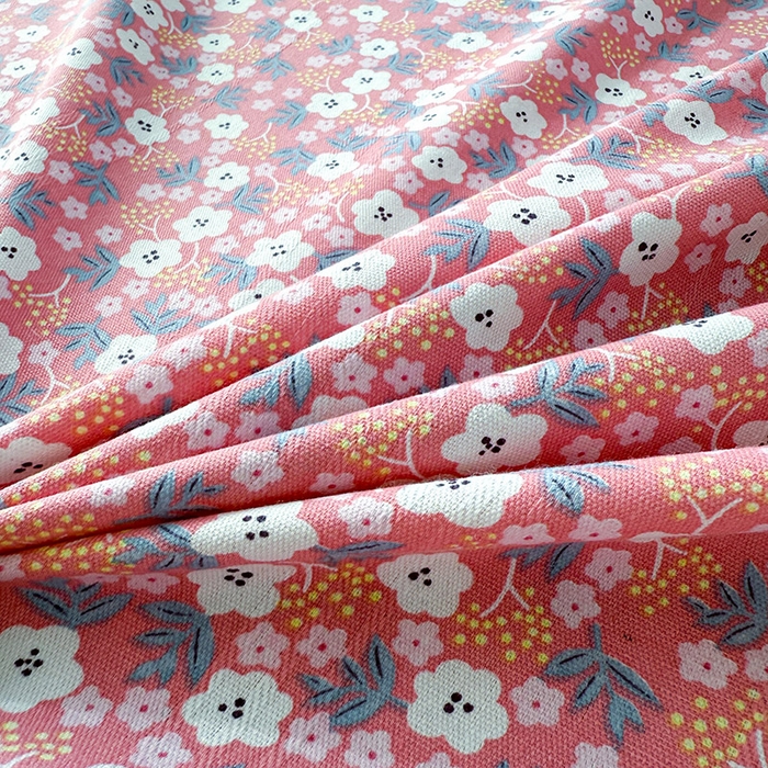 91家纺网 家纺一手货源 找家纺 红日子纺织品 2025新款直播热卖原棉提花锻条老粗布印花床单三件套 繁花-粉